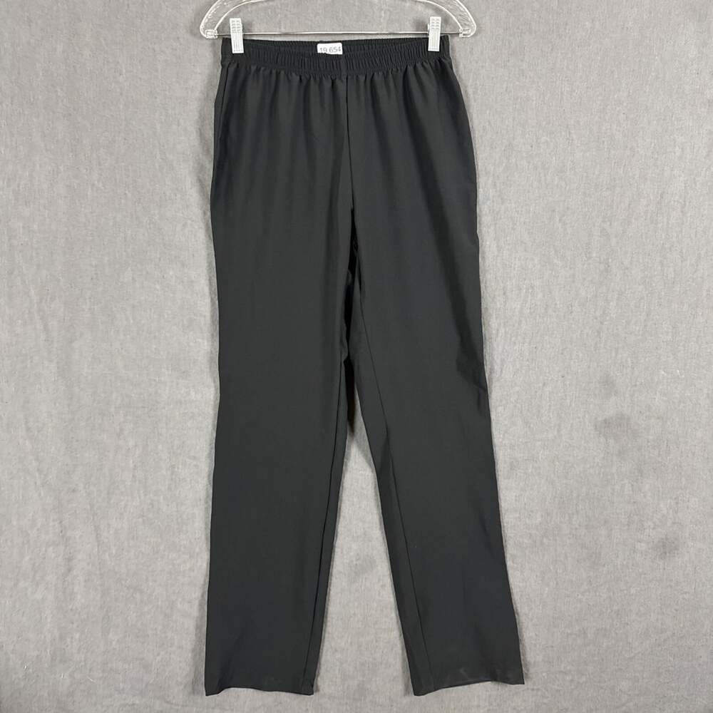 Noel ASMAR Women's Size Small Black Polyester Straight Leg Pull On Pants